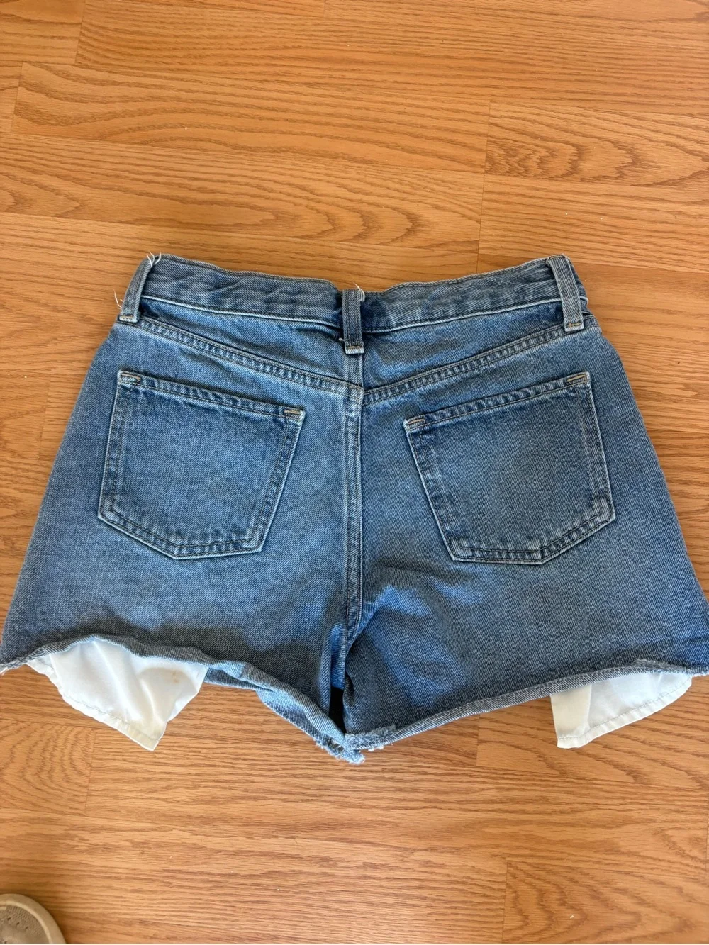 Old Navy Medium Blue Distressed Denim Shorts